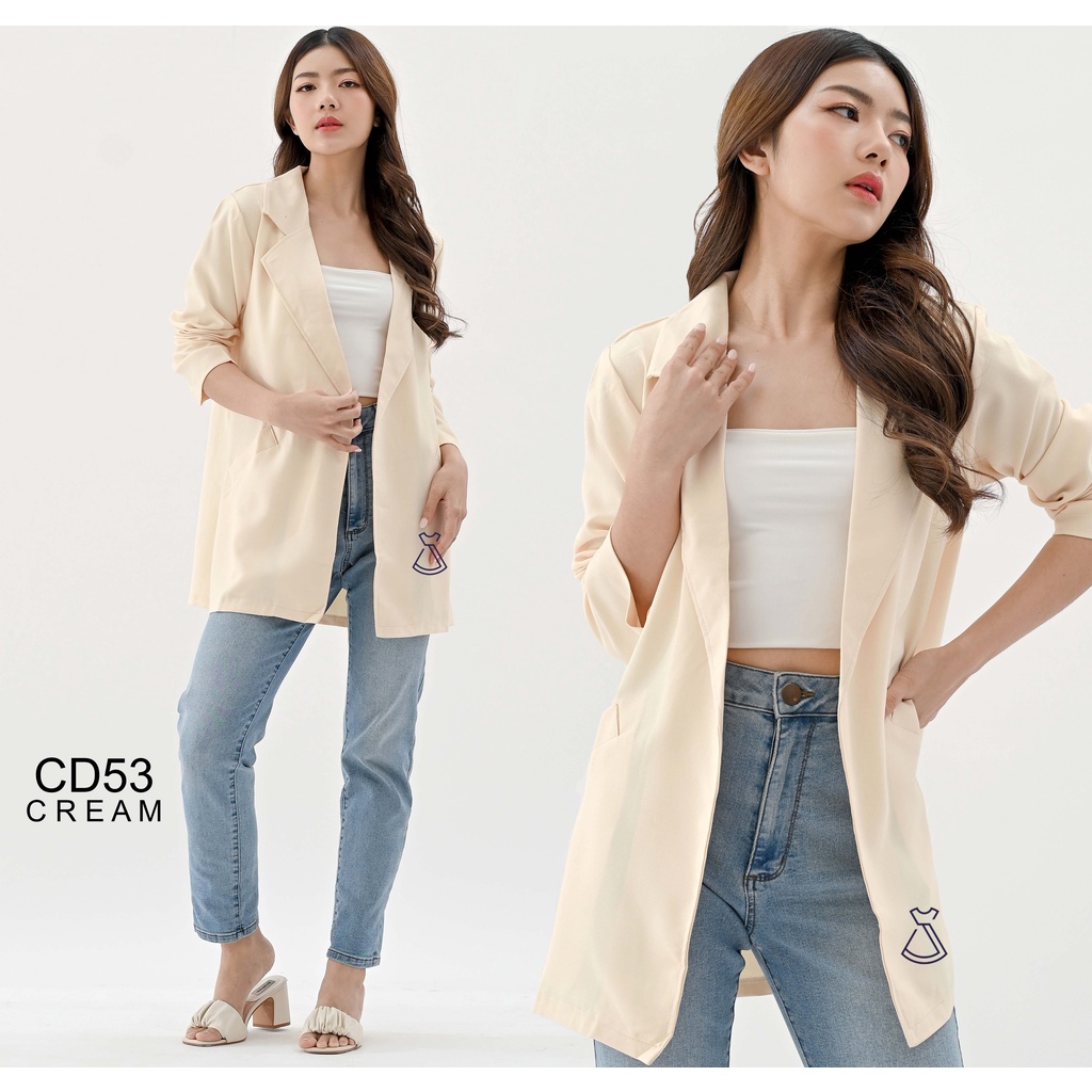 CD53 -  Outer Blazer Cotton Blazer Korean Look