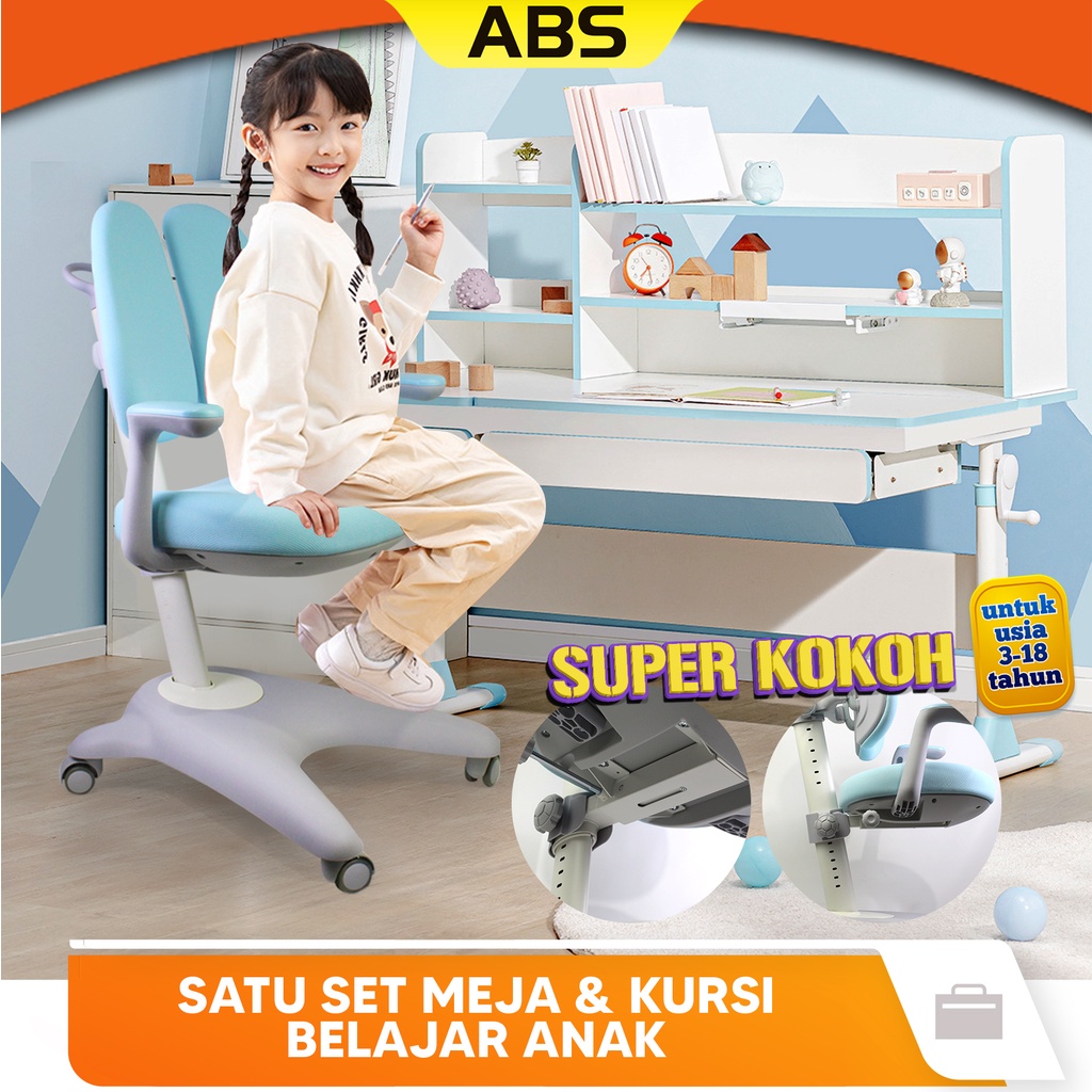 ABS Meja Kursi Belajar Anak Meja Sekolah Meja Tulis Meja Belajar Anak Portable