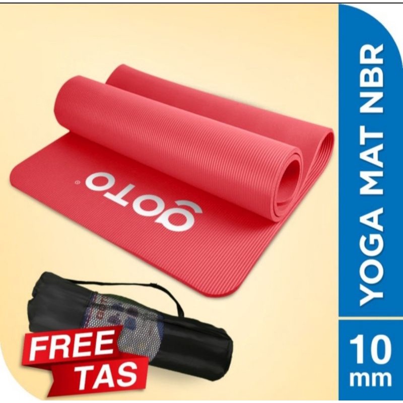 Original Matras Yoga Anti Slip Yoga Mat Gym Workout Alas Olahraga Tebal 10 Mm