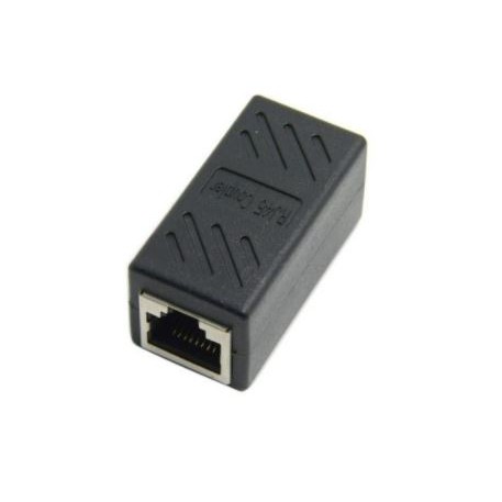 Connector Barrel rj45 coupler 1-1 cat 5 5e 6 6e 6a 7 ethernet gigabit - Konektor barel lan female single