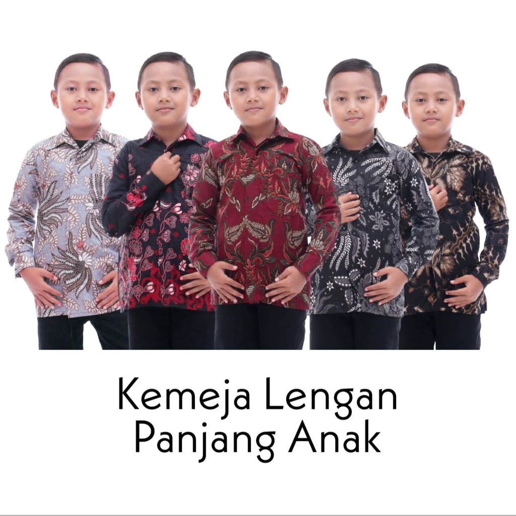 Kemeja Anak Lengan Panjang S M L XL XXL