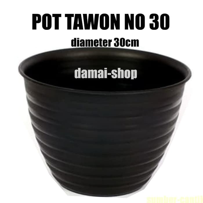 Dijual POT TAWON ( HITAM ) NO 30 - Pot Bunga - Pot cantik -Pot Minimalis Murah