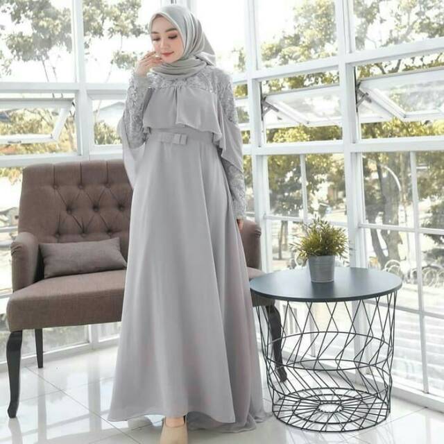 Jual Sisi dress baju gamis kondangan terbaru/maxi brokat | Shopee Indonesia