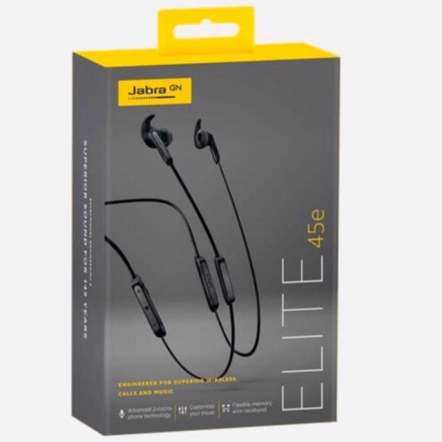Jabra Elite 45e In Ear Wireless Bluetooth Headphones Black