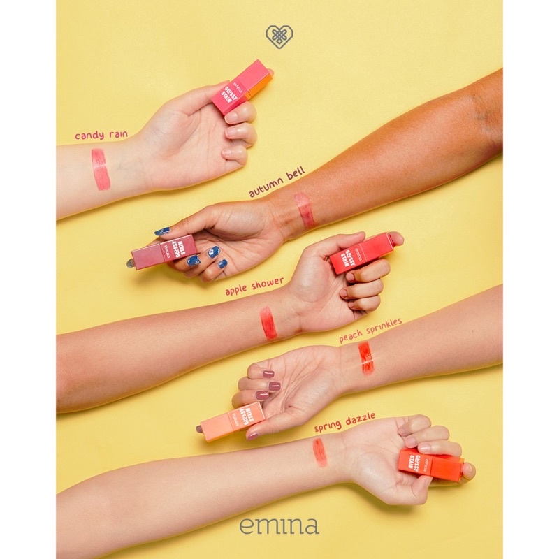 EMINA Glossy Stain 3 g - Lip Tint Lip Gloss Lipstain (ORIGINAL 100%)