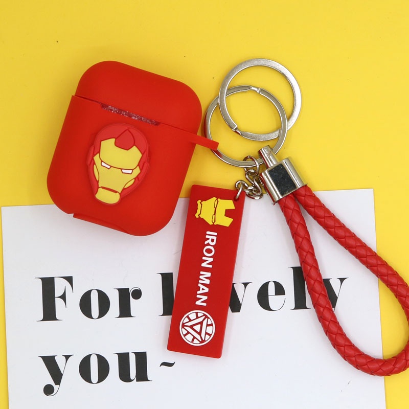 Casing Kartun Marvel Kompatibel Untuk Airpods1 2 3 Cover Pelindung Silikon