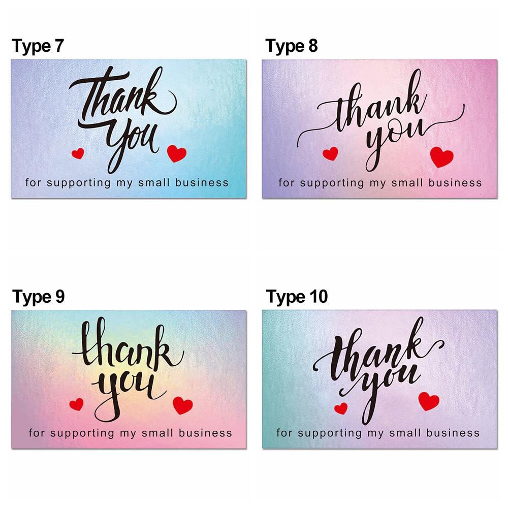 R-flower 50PCS Thank You Card 5 * 9cm Online Ecer Express Appreciation Kartu Ucapan