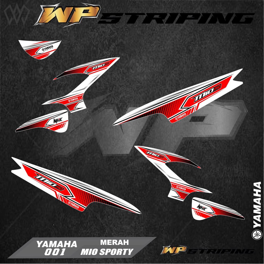 Stiker Striping MIO SPORTY / Sticker Variasi List Skotlet Motor Yamaha MIO SPORTY / 001