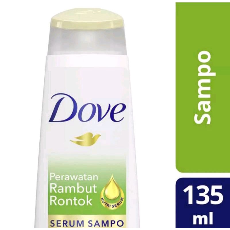 Dove serum shampo sampo rambut rontok total hair fall 135 ml