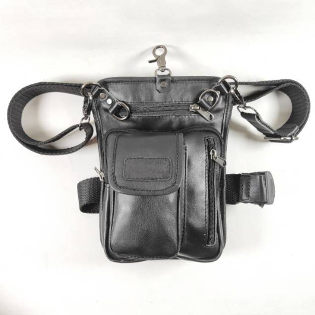 tas pinggang atau tas paha kulit sapi asli TPB07