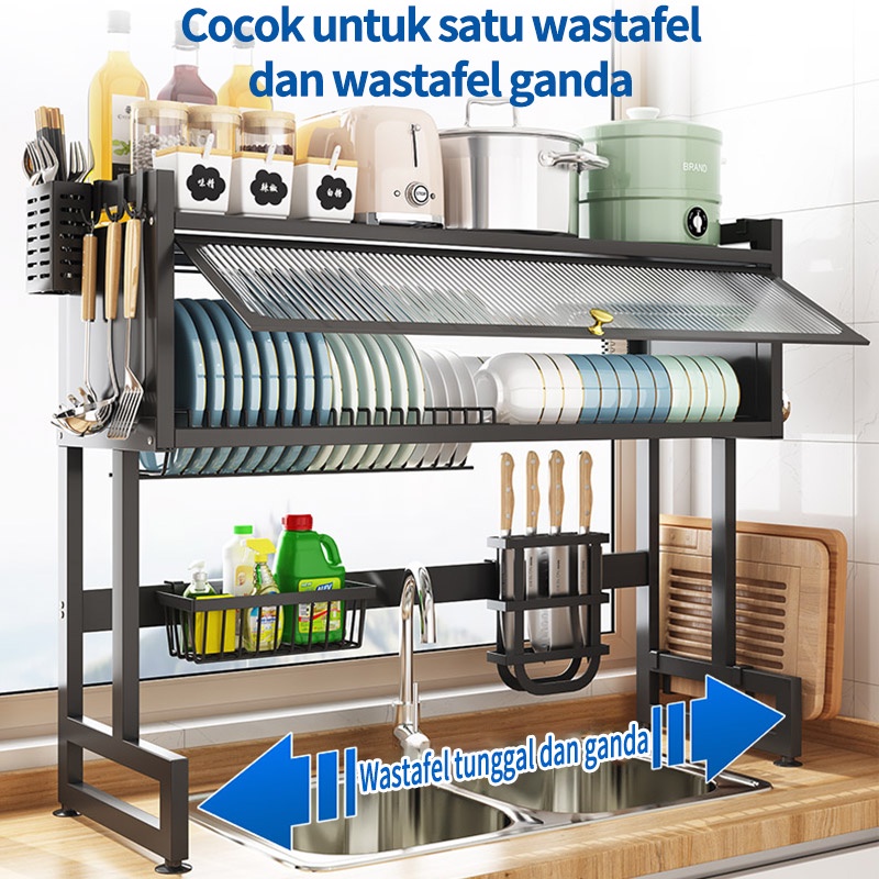 Rak Dapur Rak Wastafel Pintu Kabinet Rak Piring Rak Pinggan Mangkuk Rak Sinki