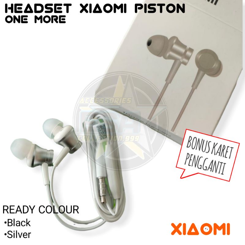 HEADSET XMI 1 MORE EXTRA BASS STEREO EARPHONE XMI RDMI 8 9 10 10C NOTE 5 6 7 8 9 10(1 MORE)