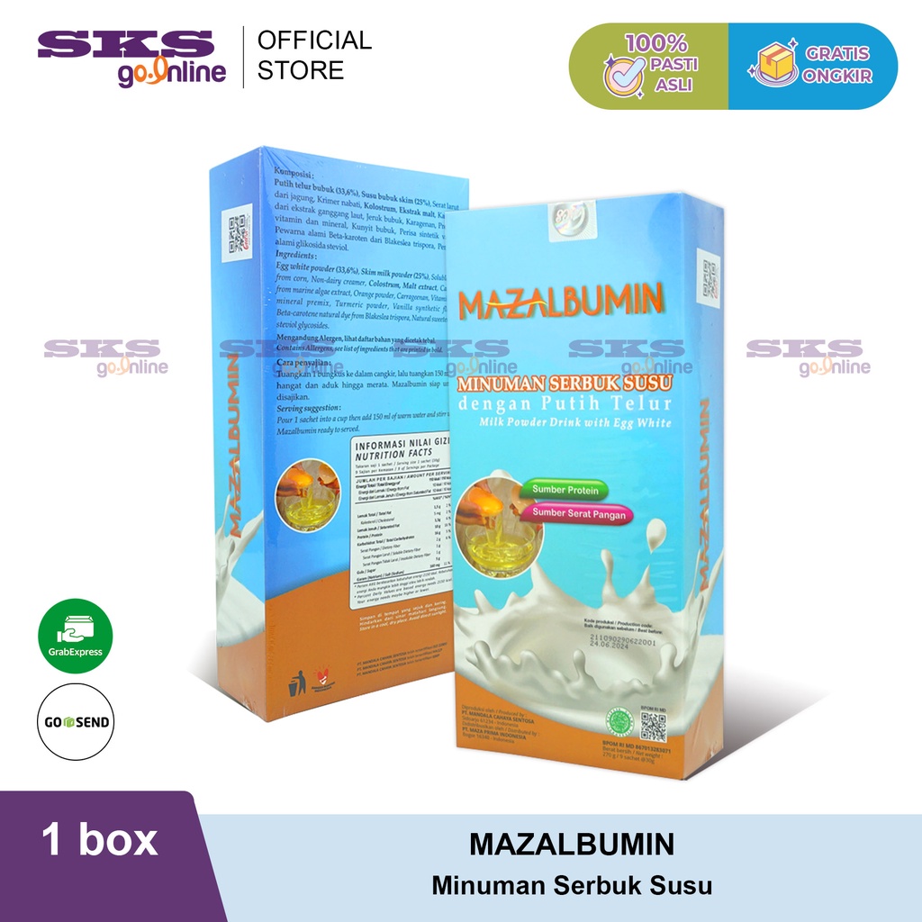 

Mazalbumin - Minuman Serbuk Susu dengan Putih Telur