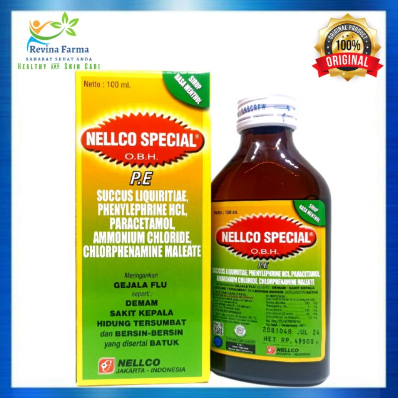 OBH Nelco Special PE 100ml Obat Batuk, Pilek, flu & Demam, Obat Batuk Hitam, Nelco Special Obat Batu