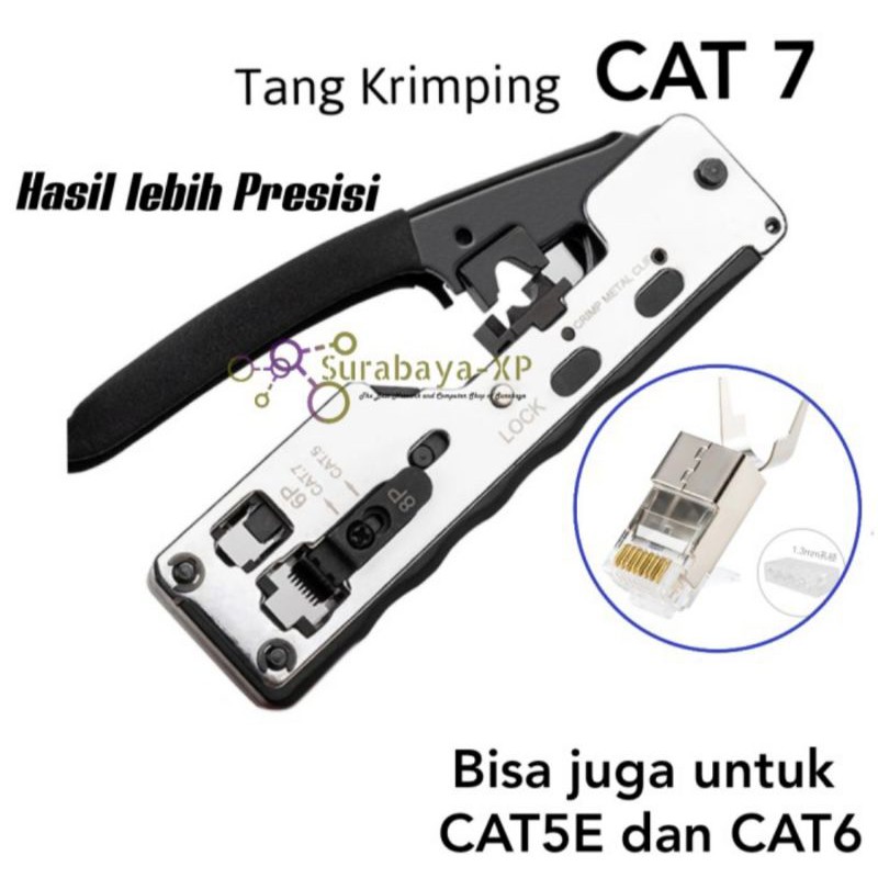 TANG KRIMPING RJ45 CAT7 Bisa juga untuk CAT5E CAT6 CAT6A CRIMPING TOOL