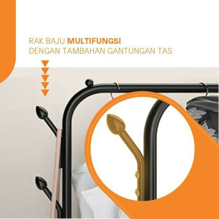 Big Stand Hanger Single / Hanger Big Stand / Jemuran Gantungan Big Stand / Gantungan Baju Butik Live