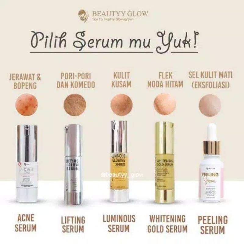 Serum MSGLOW / WHITENING GOLD SERUM LUMINOUS GLOWING SERUM  LIFTING SERUM  ACNE SERUM  PEELING SERUM