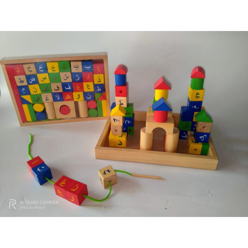 Mainan edukasi meronce hijaiyah / mainan APE TK / Paud