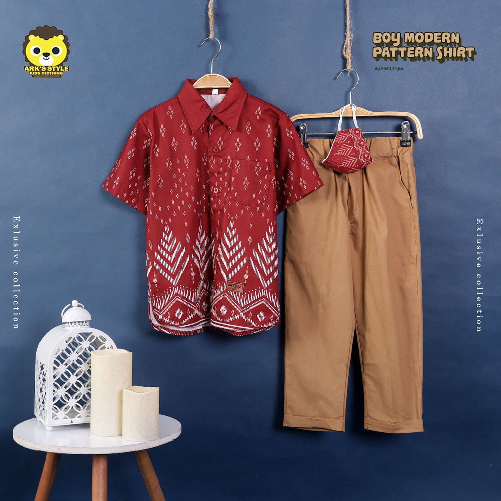 SETELAN Kemeja batik dan celana anak anak by arks style  modern pattern style| DUO KRUCILS