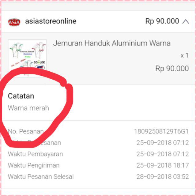 Jemuran Handuk Aluminium Warna