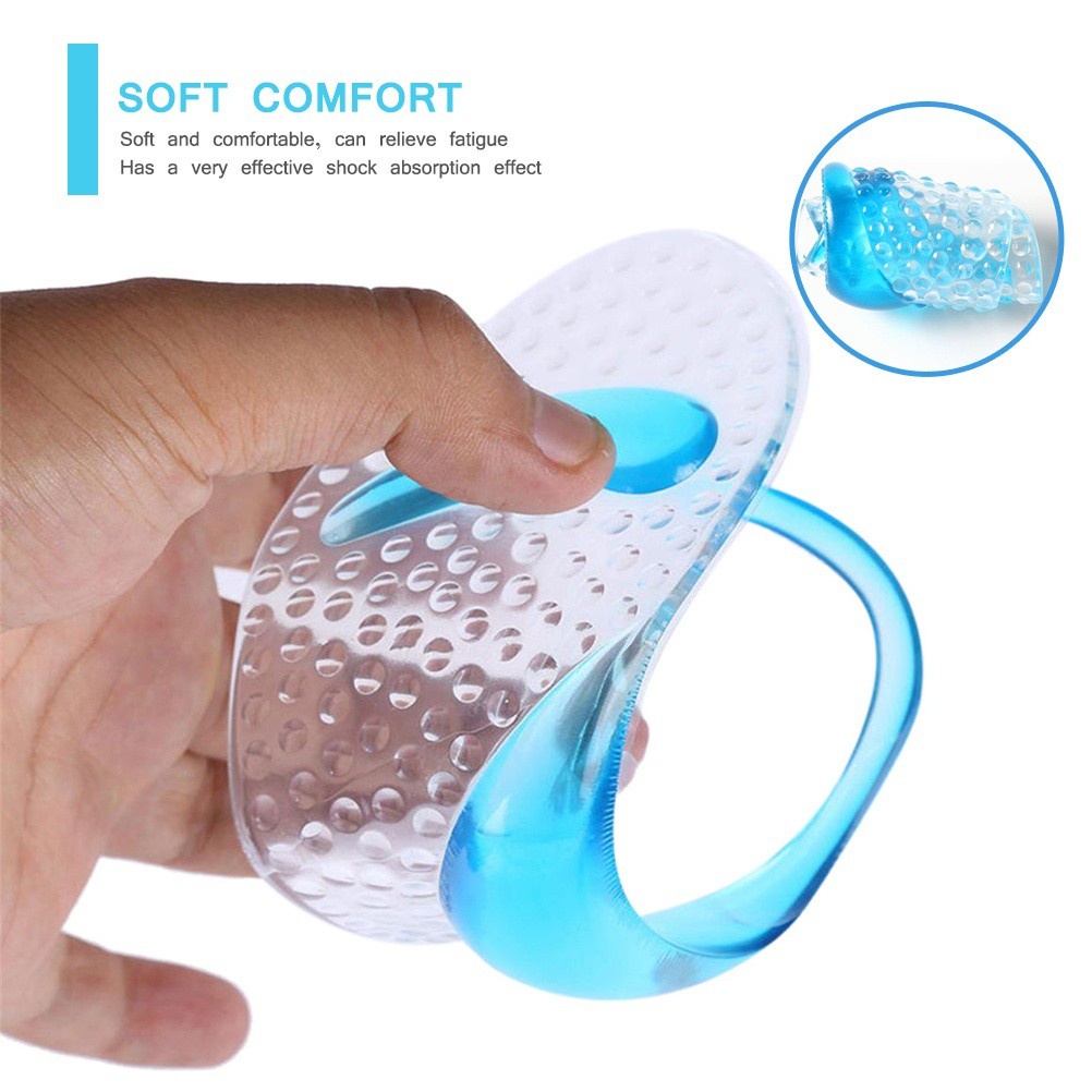 Silicone Gel Pijat Sepatu Sol Wanita Sepatu Hak Tinggi Bantalan Kaki Bantal Dukungan Lengkungan