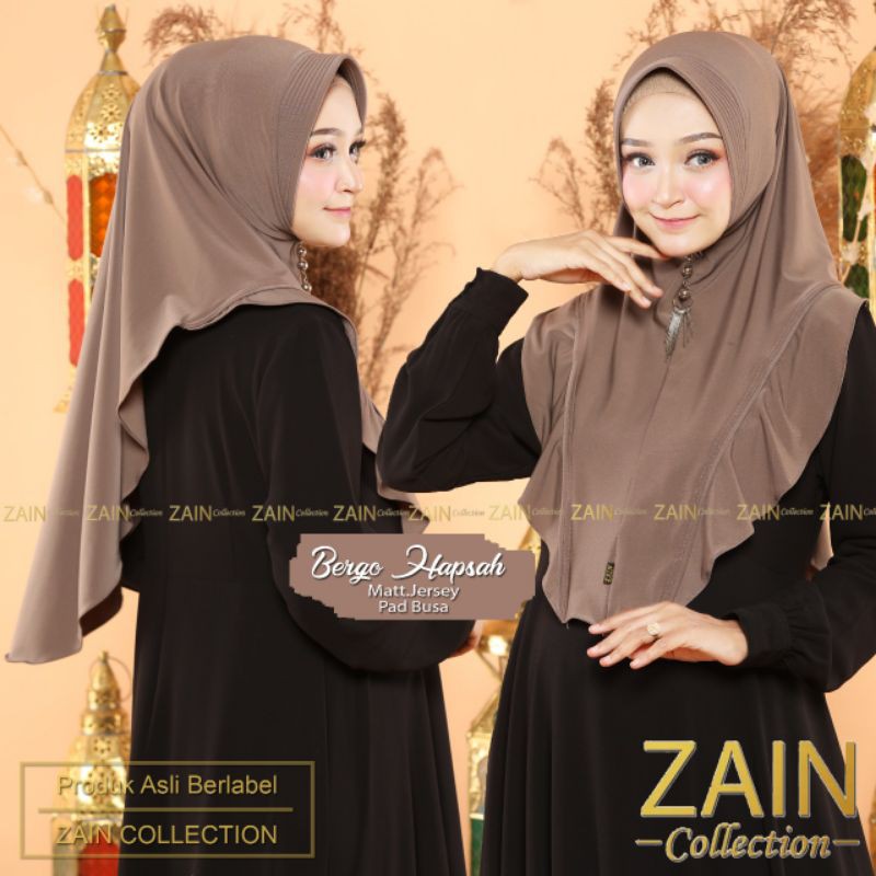 jilbab instan hapsah ORI ZAIN-smoke grey