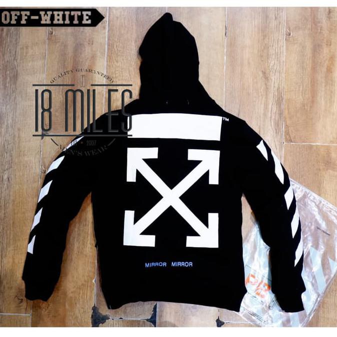 Hoodie Off White Caravaggio Mirror Mirror Full Tag Unisex X14 Termurah