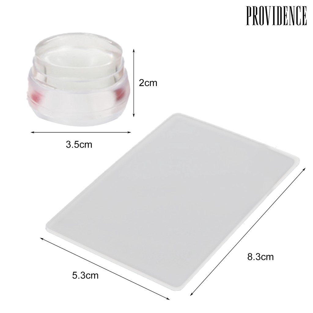 Providence Nail Stamper Single Head Smudge-Proof DIY Round Head Silicone Stamping Transparent Tool for Manicure