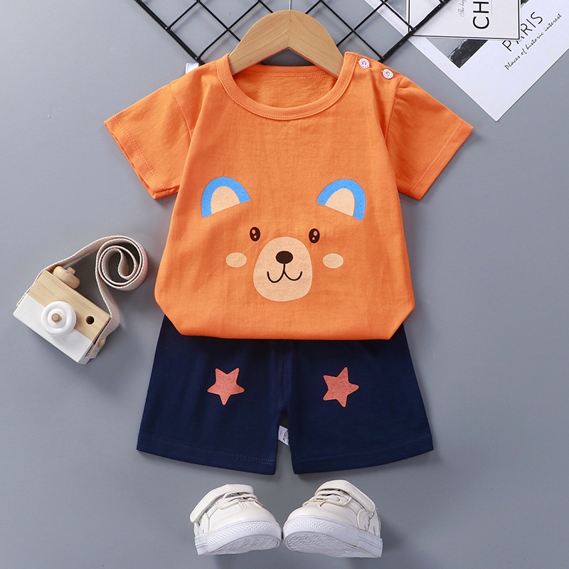 Setelan baju dan celana anak import bahan berkualitas unisex cowok cewek ukuran lengkap