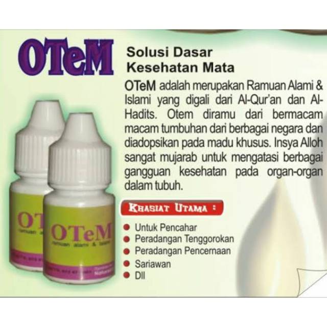 OTjiMa | Otem kemasan baru B POM obat tetes mata /sariawan alami