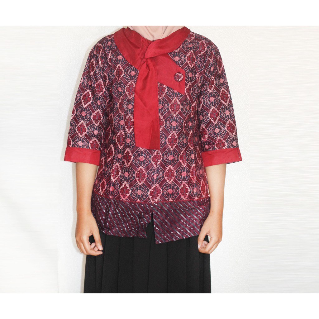 Blus Batik I Blouse Batik Wanita Motif Indira-SIZE XXL (JUMBO)