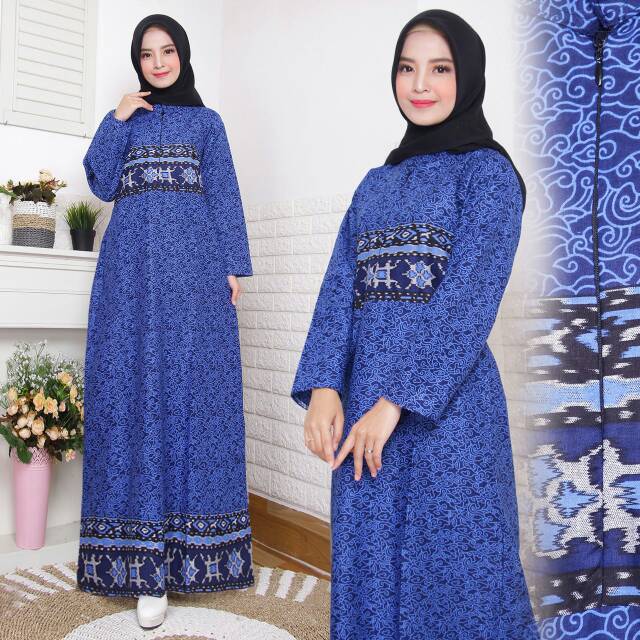 Gamis mega mendung batik modern batik kekinian grosir batik PEKALONGAN