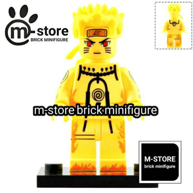 brick naruto teen kyubi chakra mode mini toy figure