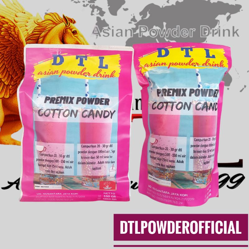 

BUBUK MINUMAN PREMIX RASA PERMEN KARET/ COTTON CANDY POWDER DRINK