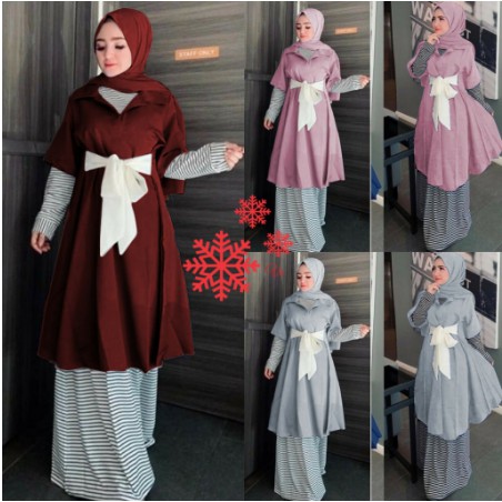 GAMIS PESTA MAXI WISTINI / BAJU MUSLIMAH PESTA SERAGAMAN / DRESS WANITA LEBARAN 2021