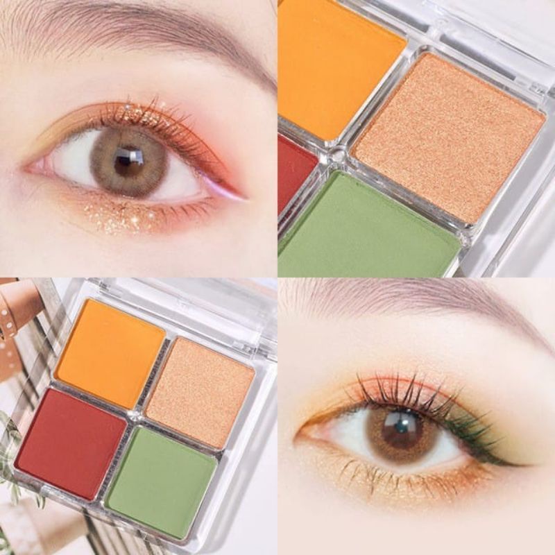 Medan Termurah ( 4 Colors ) Eyeshadow avocado disk matte makaron shimmer fruit palette