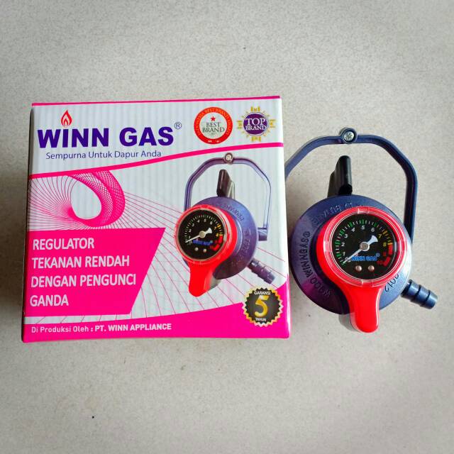 Regulator Win Gas W-900 M High Preasure - Regulator Meter LPG Triple Lock ( WINN GAS W 900 M )Anti Bocor