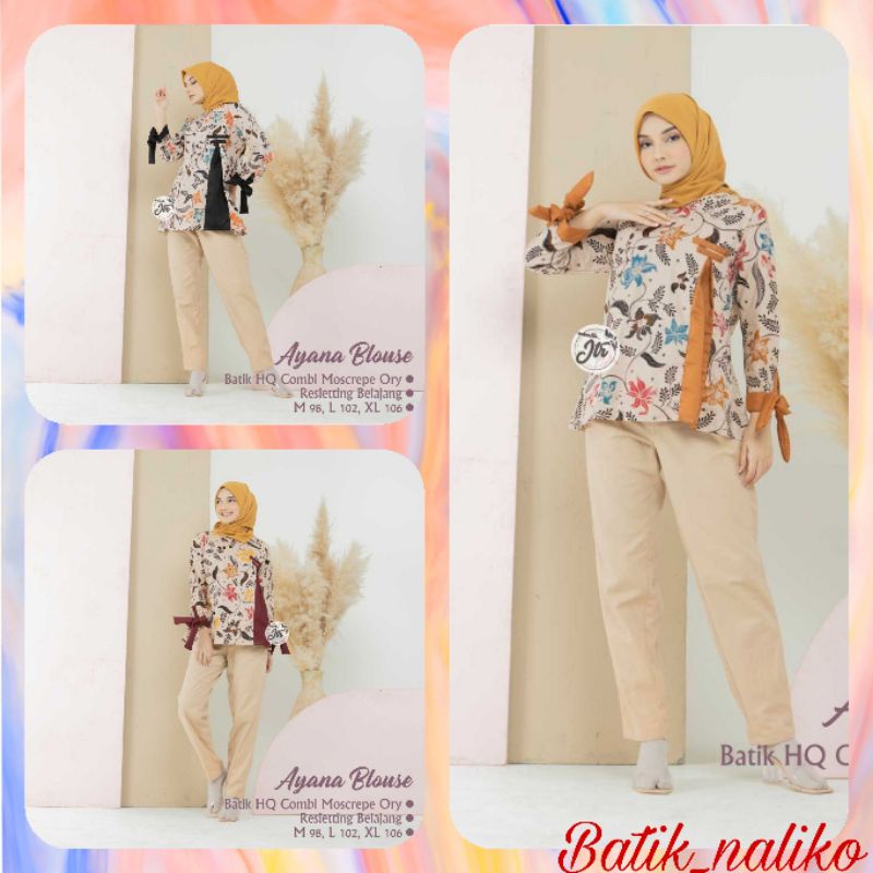 ATASAN BATIK AYANA BLOUSE SERAGAM BATIK SOLO BATIK KANTOR BAJU BATIK WANITA exclusive by BATIK_NALIK