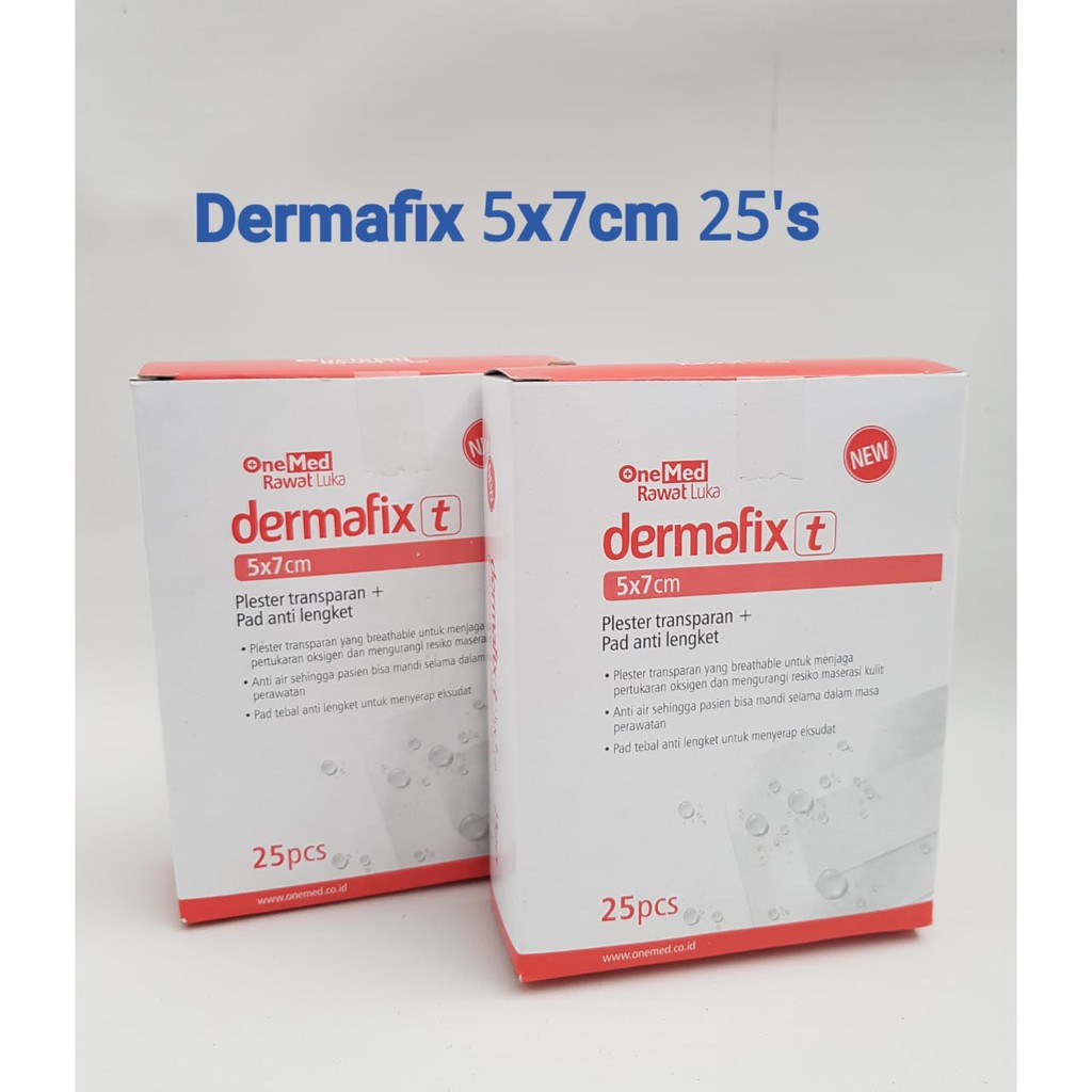 DERMAFIX T 5X7 PER PCS / PLESTER LUKA TRANSPARAN ANTI AIR DERMAFIX 5X7 1 LEMBAR