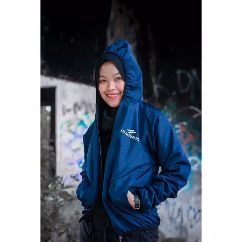 jaket pria wanita parasut shimano sauna lari bersepeda pria dan wanita-4