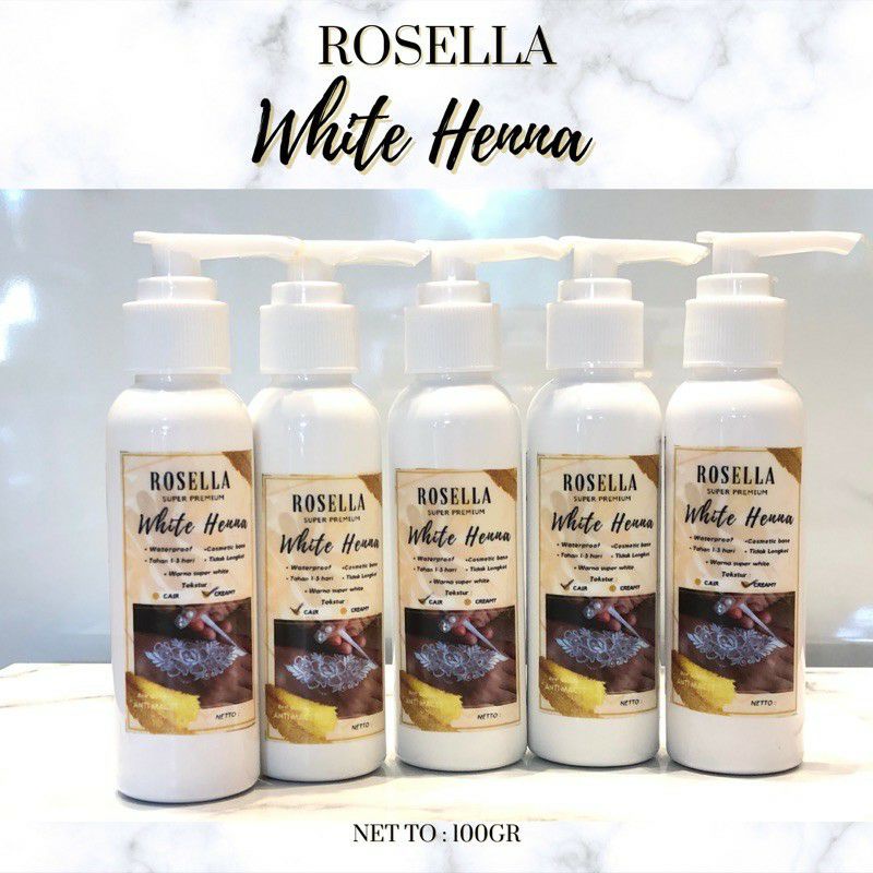 White Henna Rosella Botol Reffil 100gram