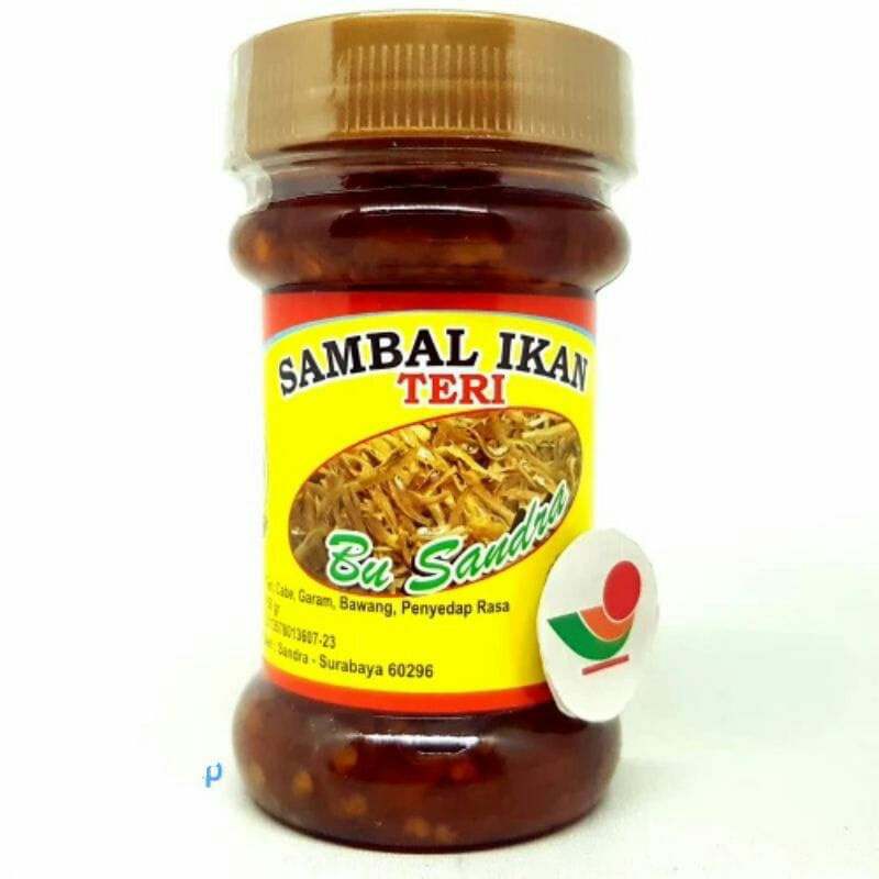 

sambal ikan teri bu sandra khas lampung, netto 150 gram