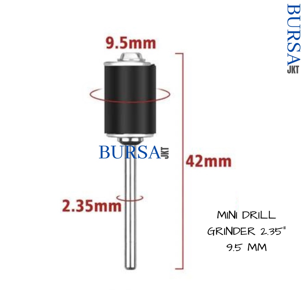 AMPLAS SHAFT DRUM CINCIN SANDING BULAT 9.5MM SET 6 PC GRIT 80 - 400#