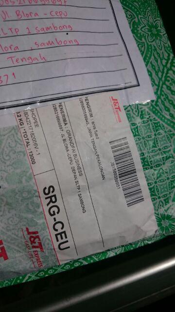 Risna Batik Hrb026 Kenongo Kemeja Hem Pendek Padi Pekalongan Sogan Merak M L Xl Murah Modern Biru