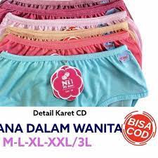 6 Pcs Celana Dalam Wanita Dewasa Ni One Original - CD import Ni One Multi Color - Celana Dalam ABG