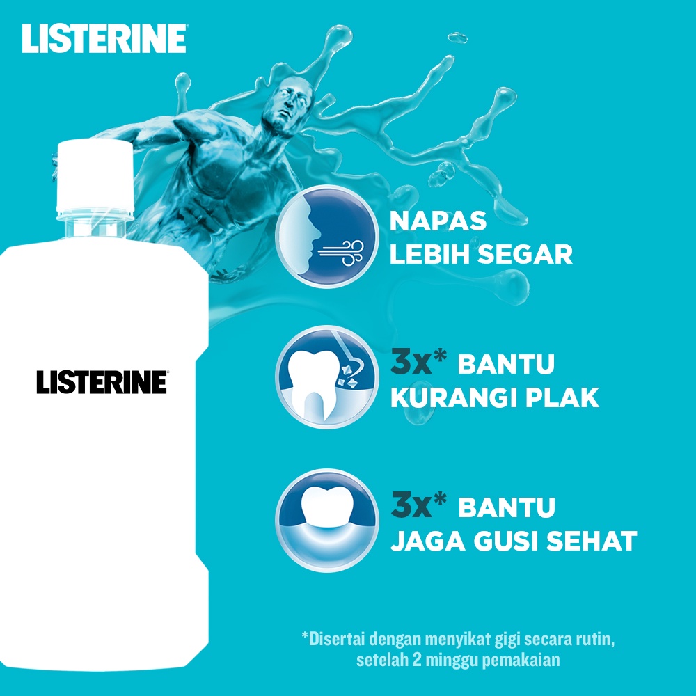 LISTERINE Cool Mint Antiseptic Mouthwash / Obat Kumur Antiseptik - 100ml