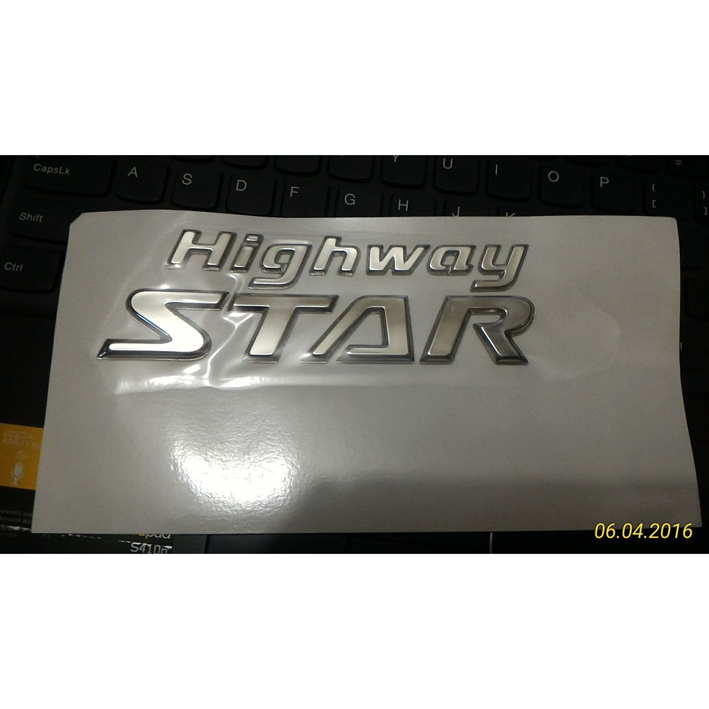 Emblem bagasi ' HIGHWAY STAR ' HWS Livina HWS Serena HWS