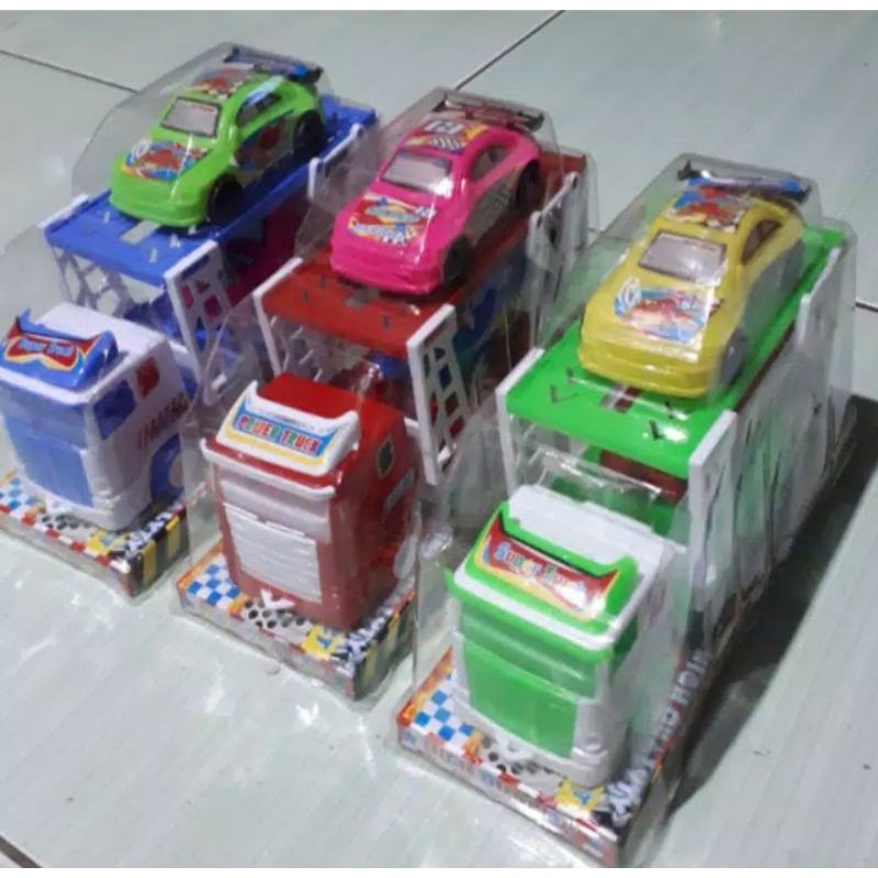 MUBIL TRUK KONTENER ENGKEL TIGA MACEM WARNA INI MAINAN ANAK ANAK