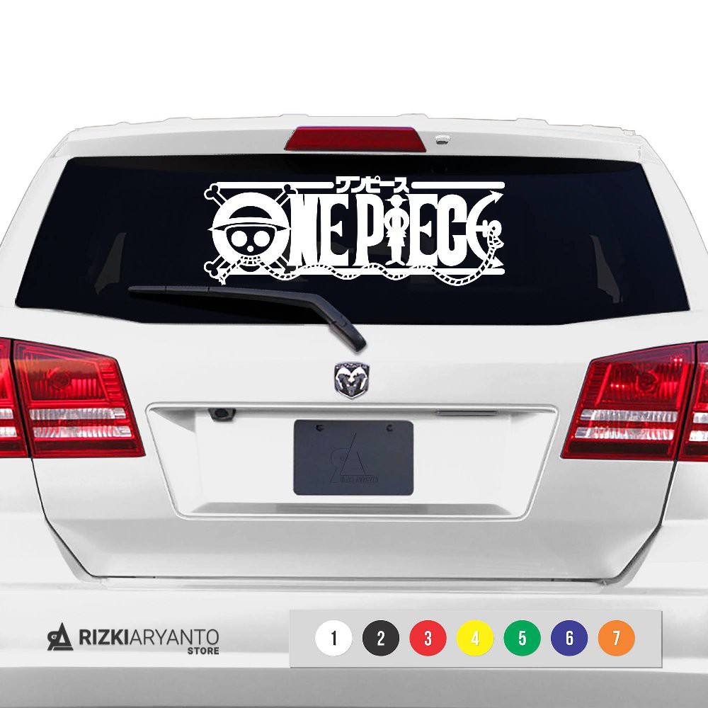 Stiker Kaca Mobil Anime One Piece Sticker