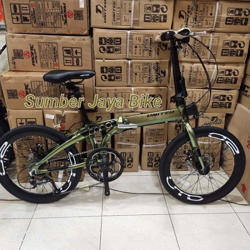 SEPEDA FOLDING LIPAT 20 UNITED CORA 9 speed